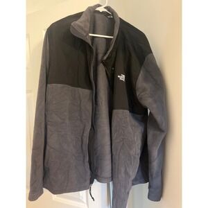 The North‎ Face Fleece Jacket Full Zip Gray Black Outdoors XXL